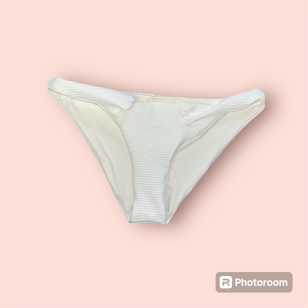 NWT L*Space Eco Chic Sol Classic Bikini Bottom Size S Cream - Picture 3 of 7